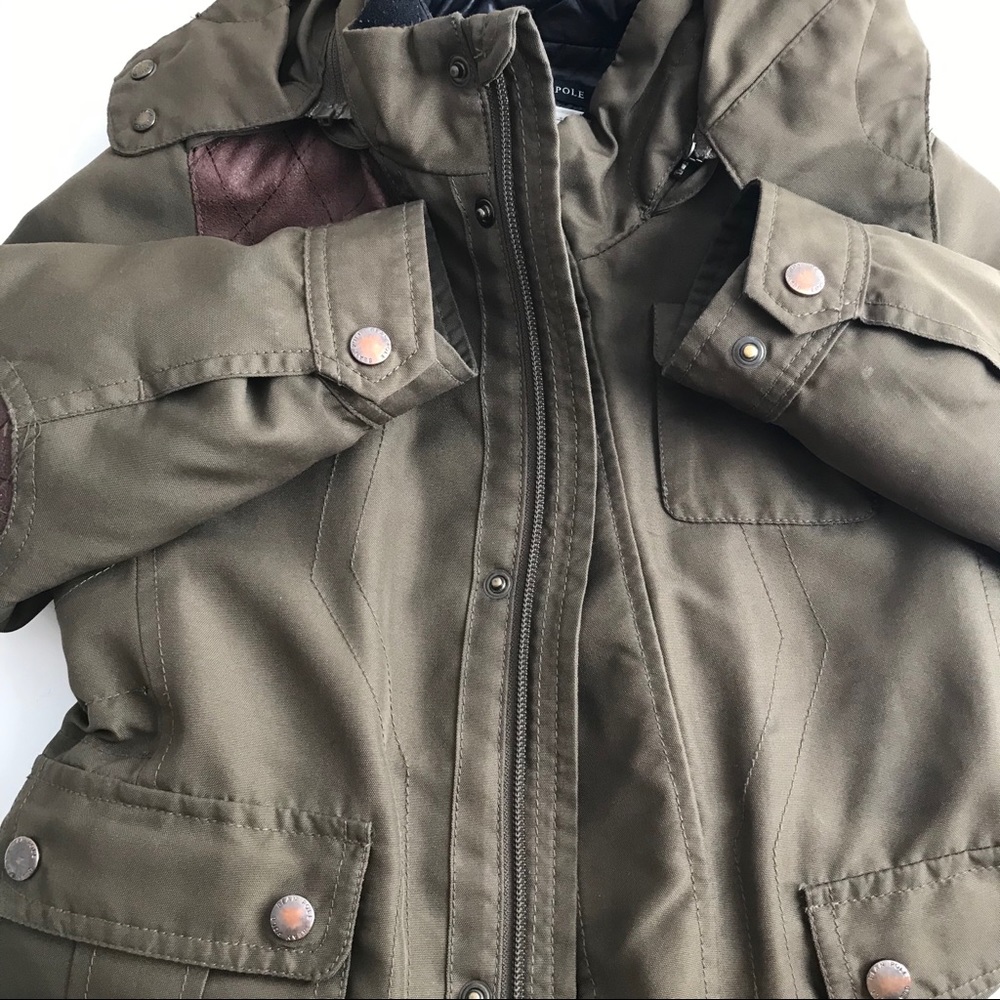 Beanpole Kids Army Green Hooded Jacket Sz 110